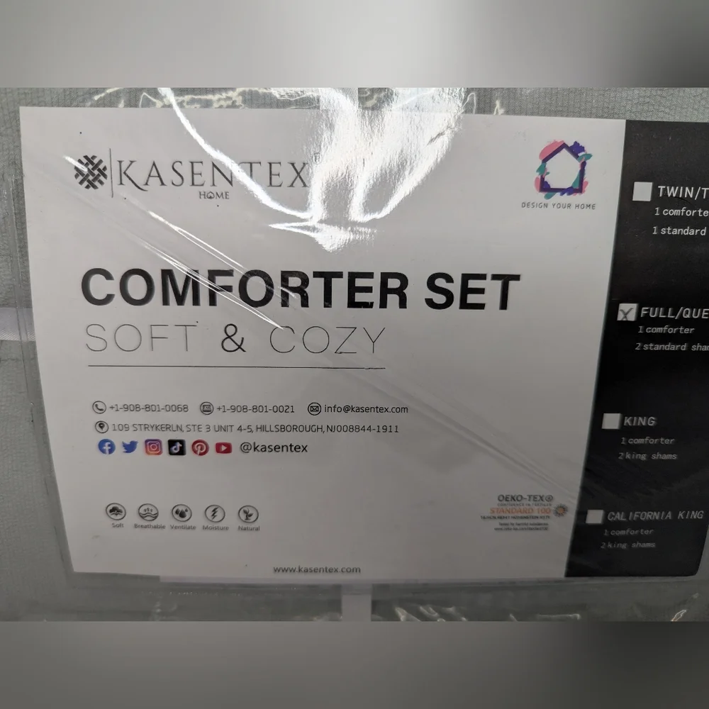 NWT Kasentex Home Comforter Set Full / Queen